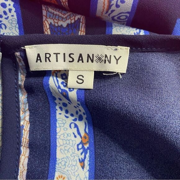 Artisan NY Paisley Boho Blouse Size S - Picture 7 of 10